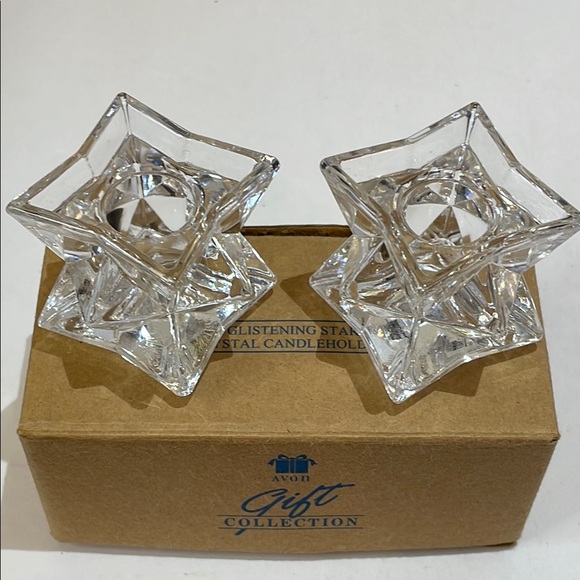 Avon Crystal Candle Holders - Picture 2 of 6